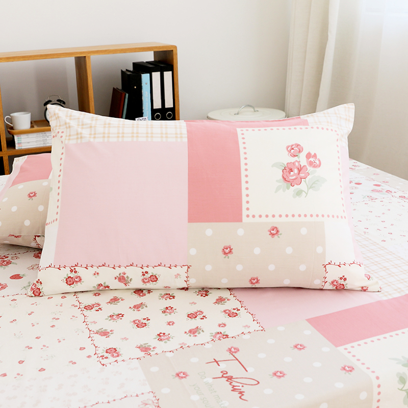 唐朝一只鱼纯棉甜爱透气单人枕套