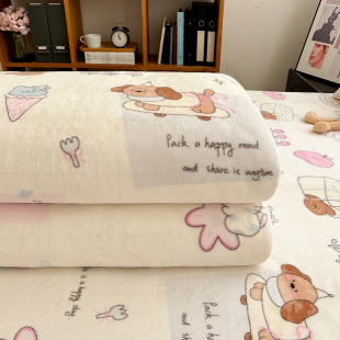 牛奶绒滑板狗加厚珊瑚绒被套单件150x200x230单双人学生宿舍被罩