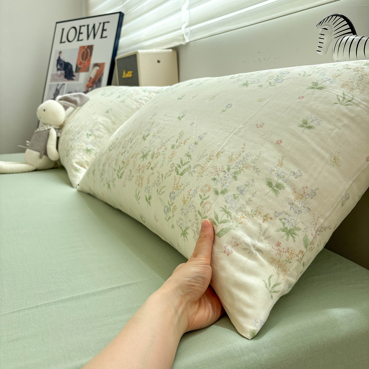 唐朝一只鱼双层纱樱草花枕套