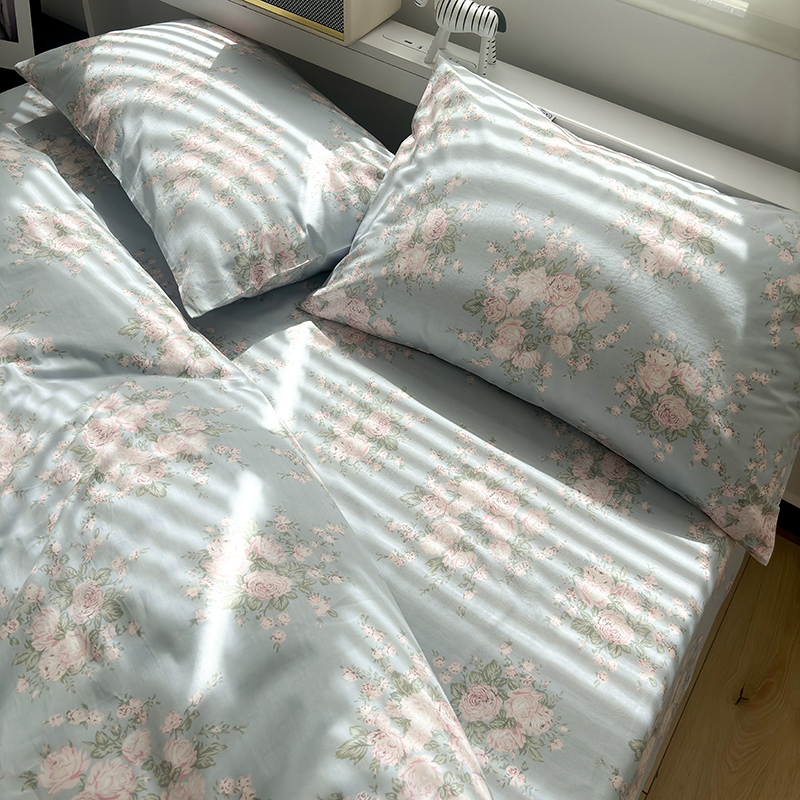 琳娜花园纯棉床单100%全棉碎花单人被单床笠学生宿舍可配三四件套