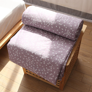 唐朝一只鱼奈良蜻蜓紫全棉夏被柔软纯棉空调被单人双人夏凉被盖被