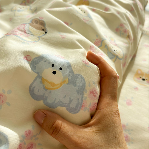 奶fufu可爱儿童纯棉床单单件100%全棉宿舍被单人床笠可配三四件套 - 封面