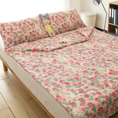 郁金香小兔全棉夏凉被夏被柔软纯棉空调被单双人凉感盖被枕套套件