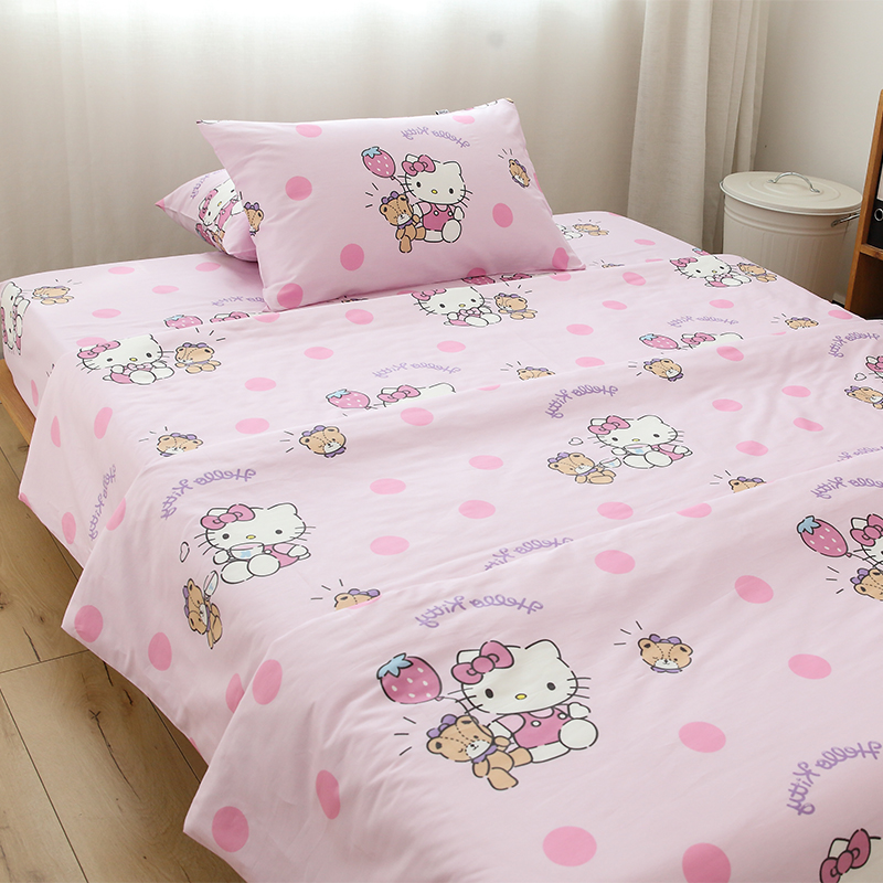 小猫礼物纯棉儿童床单单件卡通1.5单人床宿舍被单定做可配三四件 床上用品 床单 原图主图