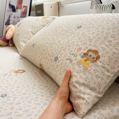 唐朝一只鱼狮子座全棉枕套