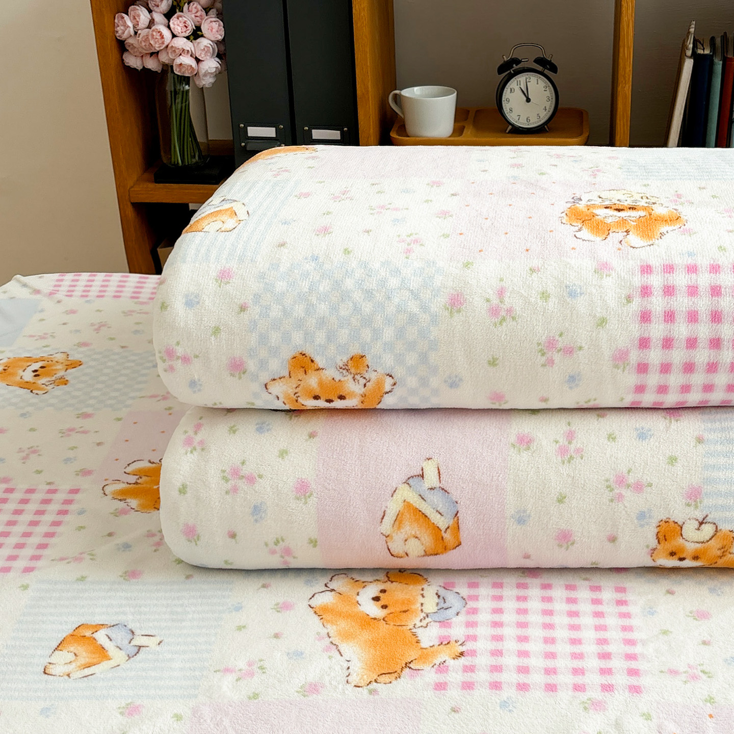 唐朝一只鱼牛奶绒小黄狗被套