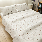 love小兔纯棉全棉床上1.2米3四件套单件学生宿舍床单双人被罩1.8m
