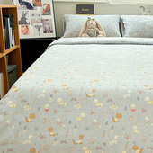 双层纱小狗叨乐a类婴儿级卡通四件套床单款 床笠款 裸睡纯棉三件套