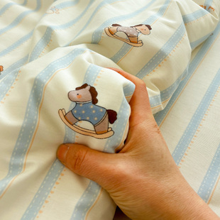 小木马纯棉床单床笠单件单人1.2米学生宿舍被套亲肤全棉斜纹被单