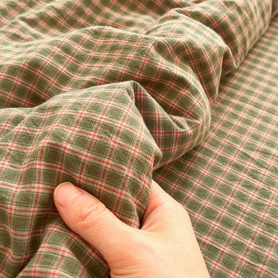 唐朝一只鱼水洗棉赫本绿床单