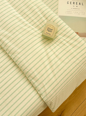 水洗棉绿色生机全棉纯棉床单单件学生宿舍被套床笠可搭配三四件套