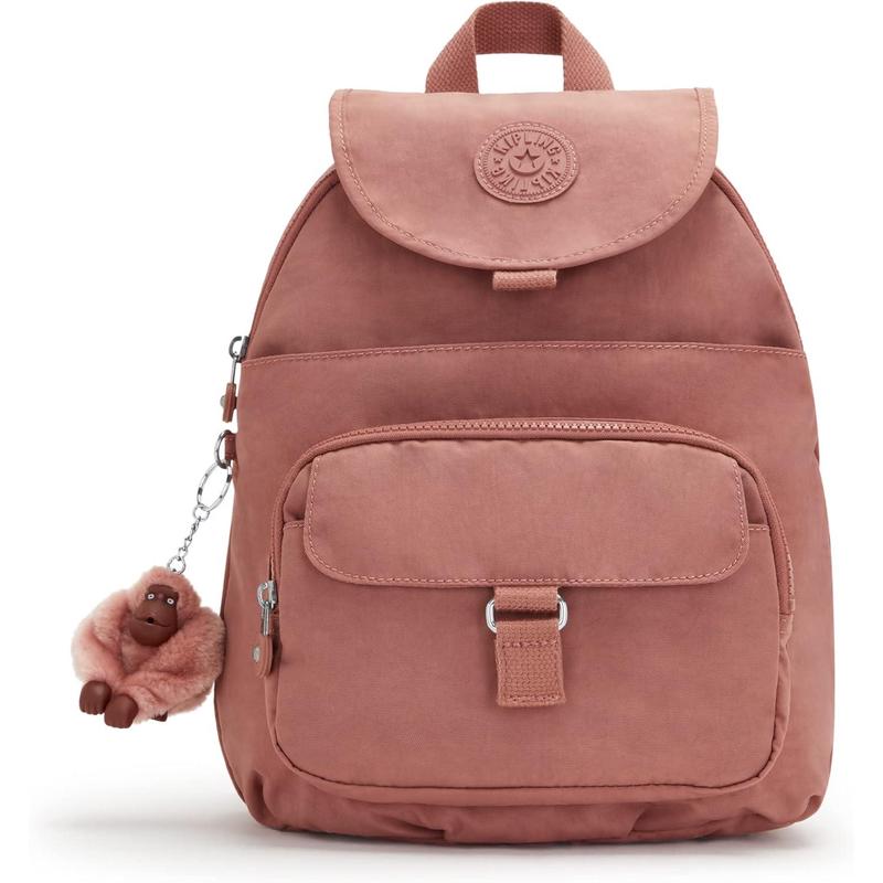 代购Kipling背包女双肩包多口袋设计磁吸翻盖拉链前袋大容量内仓