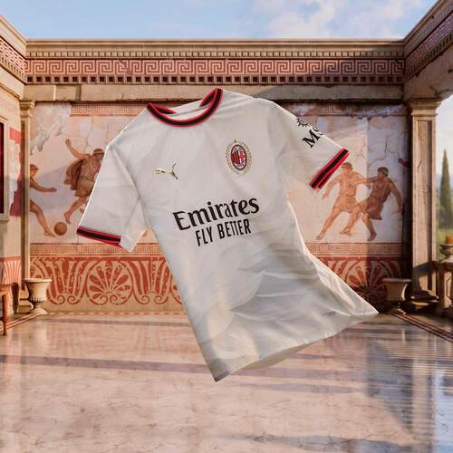 代购Puma彪马AC Milan AC米兰队客场球员版正品足球球衣男短袖T恤