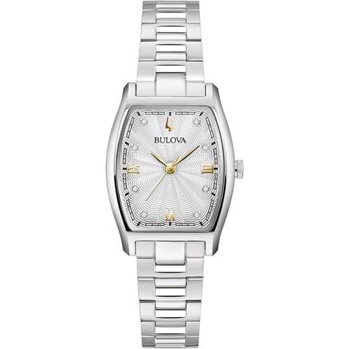 海外代购BULOVA/宝路华女士欧美腕表三针显示精准计时不锈钢表带