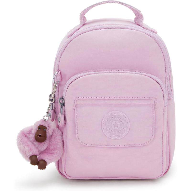 代购Kipling女士双肩包多口袋设计前置拉链袋顶部提手配饰挂件