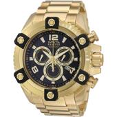 代购 Invicta男士 腕表计时夜光日期测速金属钢带防水金色商务运动