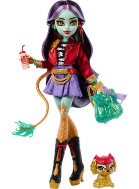 代购Monster High娃娃益智动手塑料精致桌面展示玩具正版奇幻