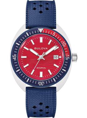 海外代购BULOVA/宝路华男士手表欧美腕表单向旋转表圈夜光显示