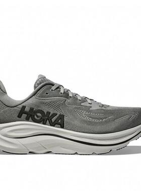 代购Hoka OneOne男士跑鞋轻量缓震透气设计稳定支撑缓震跑鞋灰色