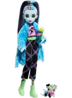 代购Monster High娃娃益智互动塑料柔软卧室玩耍玩具正版怪诞