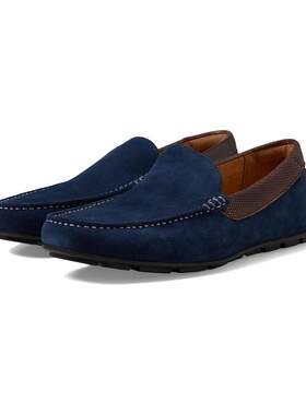 海外代购Florsheim男士休闲皮鞋柔软舒适一脚蹬圆头平底日常通勤