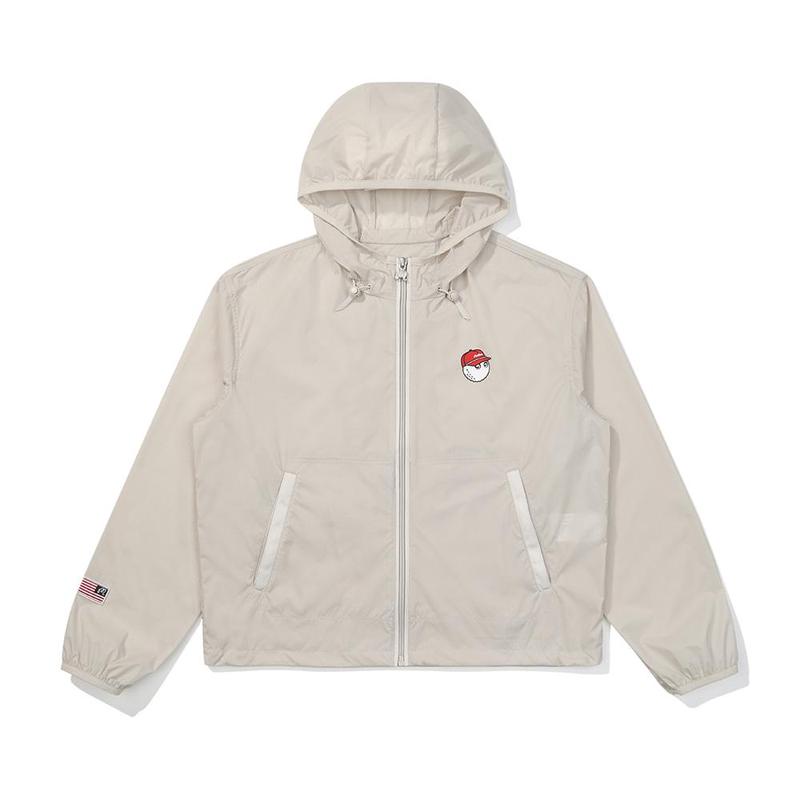 代购MALBON GOLF女士运动夹克轻便穿着防风设计连帽结构双侧口袋