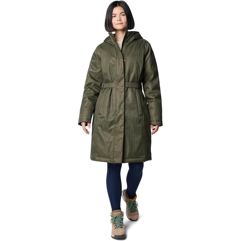 Columbia哥伦比亚女士羽绒服防水保暖防风外套连帽中长款保暖衣