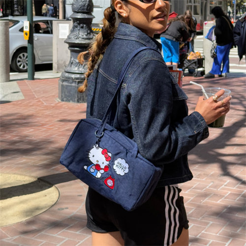 Baggu尼龙保龄球包Hello Kitty联名款女包单肩腋下包大容量百搭