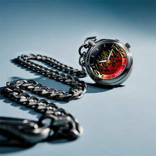 代购 Tic限量复刻怀表项链不锈钢男女腕表 Fossil化石Y2K千禧风Big