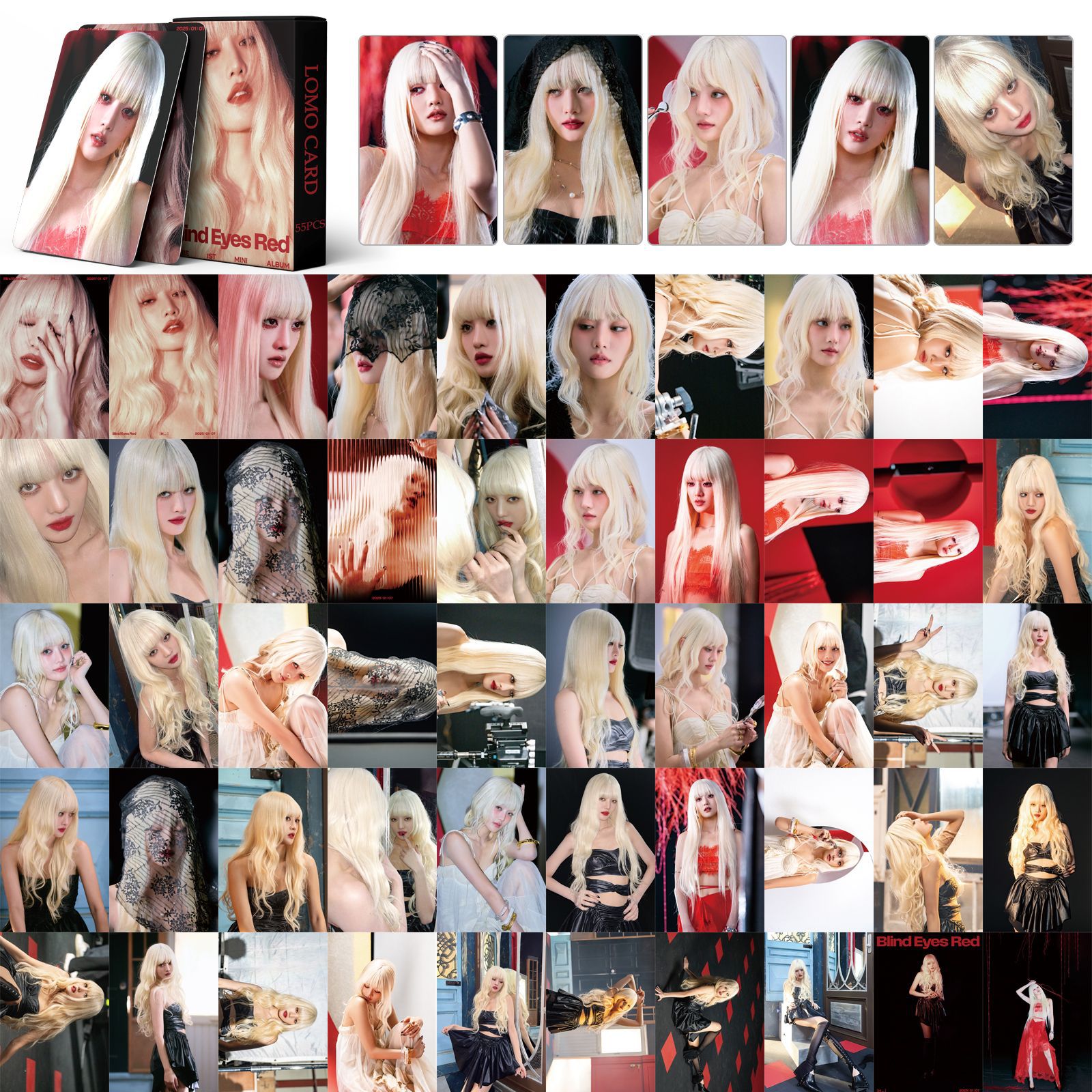 GIDLE MINNIE个人应援小卡片金米妮HER周边Blind Eyes Red照片卡