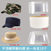 保安帽平顶帽布帽可头戴定型成人通用帽托内撑可调节展示 包邮