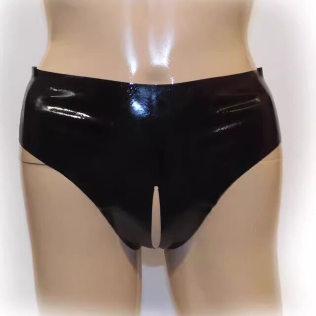 乳胶女式热内衣无裆内裤性感开叉恋物癖运动服俱乐部派对角色扮演