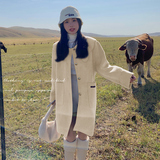 高级感超好看红色呢子大衣女秋冬小个子中长款气质赫本风毛呢外套，女装毛呢外套，浙宝199