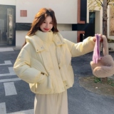 199-W92-P285-控428【好款现货】奶呼呼黄色加厚宽松甜美云朵泡芙，女装羽绒服，浙宝199