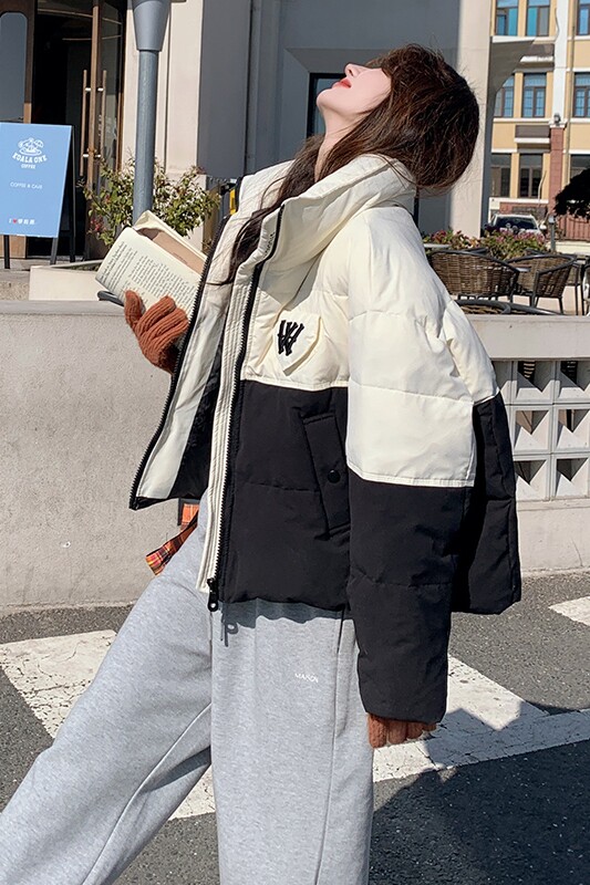 90羽绒服【现货新款】撞色小短款199-D391-P275-控428,女装羽绒服,浙宝199