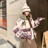 199-圣诞款毛领可拆W103-P155-控228【好款现货】费尔岛针织外套，女装短外套，浙宝199