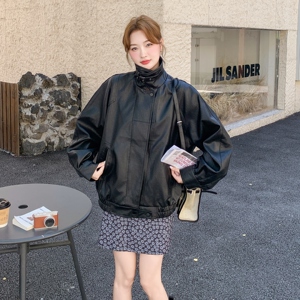 黑色机车服皮衣外套女2025年秋季新款美式复古酷飒高级感PU皮夹克