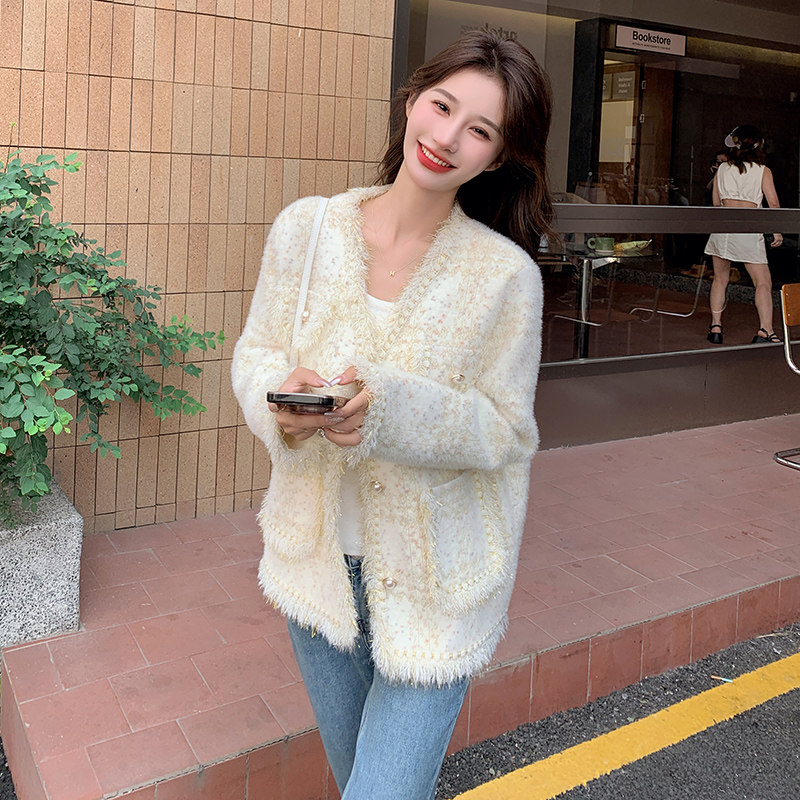 富家千金小香风外套女春季2025新款法式高级感超好看气质V领上衣,女装短外套,浙宝199