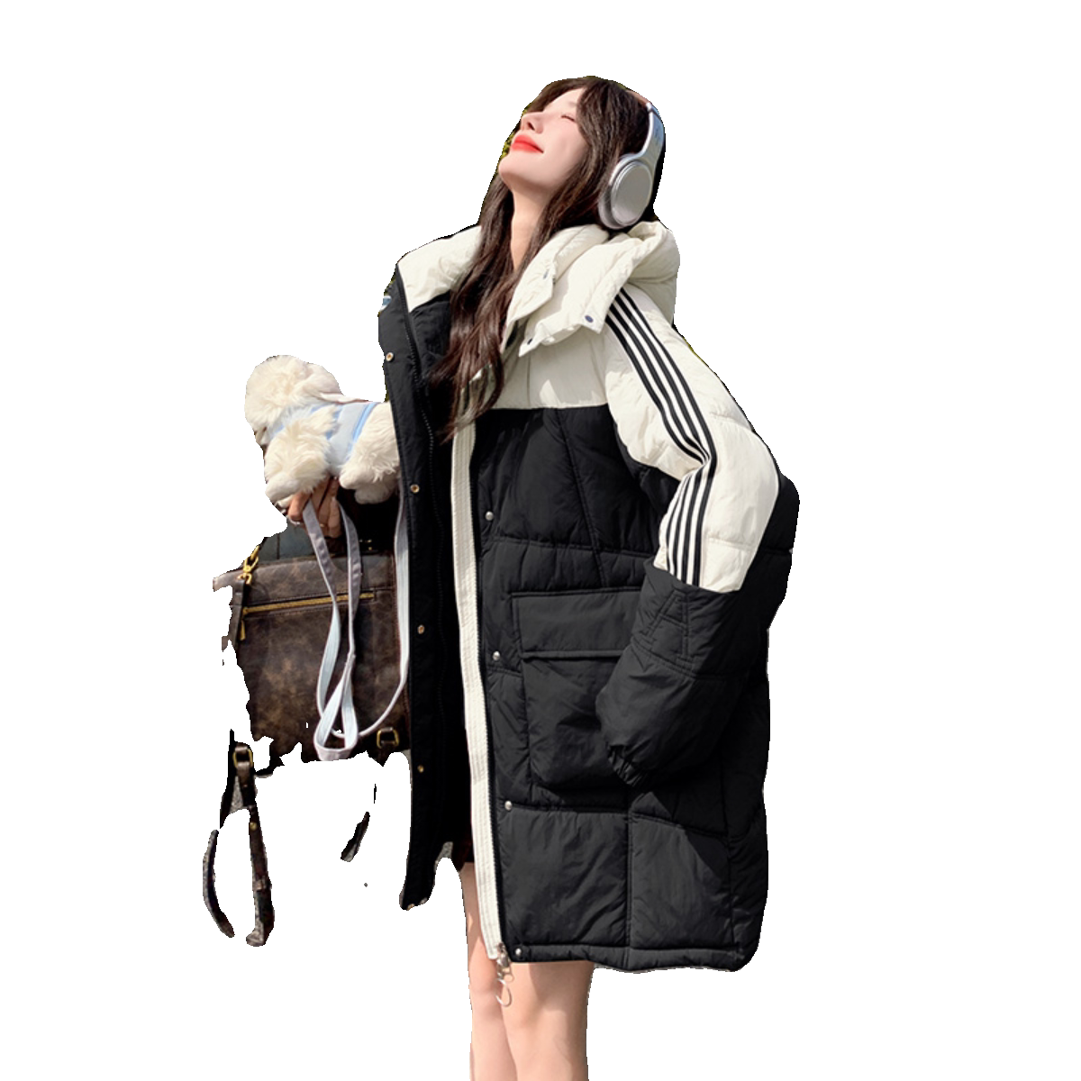 运动休闲棉衣【冬装现货】超减龄学院棉服199-D360-P195-控278,女装棉衣/棉服,浙宝199