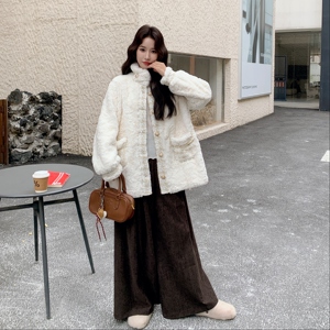 199-W85-P195-控298【好款现货】小香风款羊羔毛皮毛一体图片