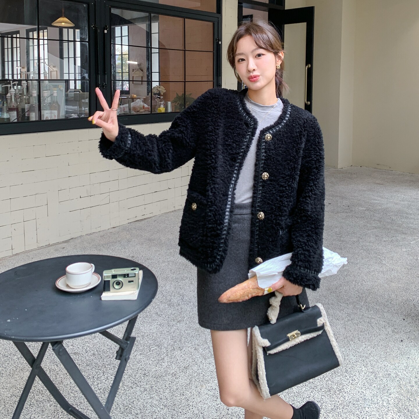199-W22-P205-控308【好款现货】羊羔毛小香风外套,女装短外套,浙宝199