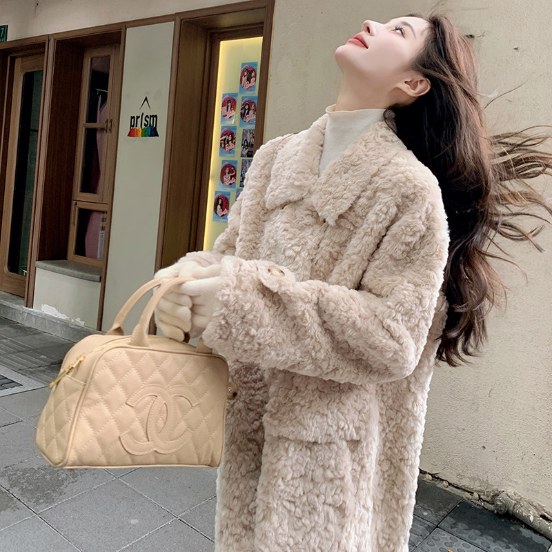 比熊款羊羔毛长款【现货冬装】慵懒风大外套199-D330-P185-控268,女装毛呢外套,浙宝199