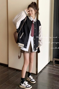 韩版宽松棒球服女2025春季新款高级感炸街时尚洋气流行休闲短外套图片