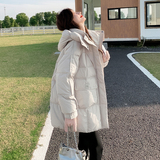 199-17589-90羽绒P345-控498【现货首發】米色羽绒服中长款，女装羽绒服，浙宝199