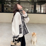 199-W86-P165-控258【好款现货】小香风羊羔毛学院风减龄保暖，女装短外套，浙宝199