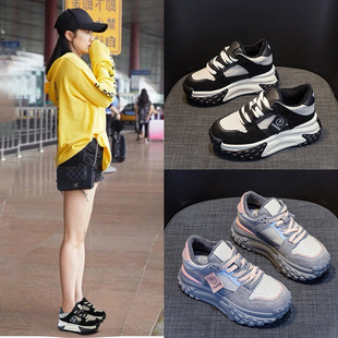 欧洲站网红老爹鞋女2026秋冬新款韩版休闲时尚潮流厚底运动单鞋