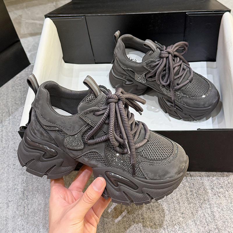 2025秋冬季老爹鞋女学生运动鞋网