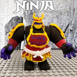 NINJA旋风忍者系列尺寸大师手办模型3D打印白色素体兼容L高积木人