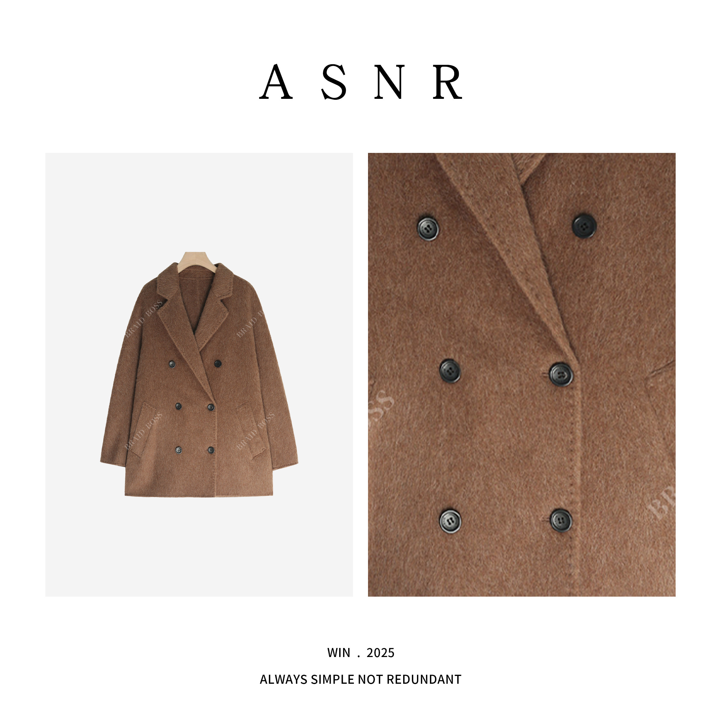 BRAID I 衣长78 100苏力羊驼绒双排扣大衣,女装/女士精品,汉服上装,淘宝优惠券,粉丝福利购,淘宝优惠卷