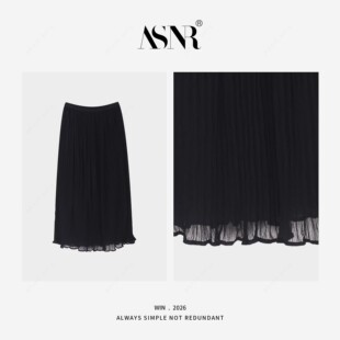 松紧腰双层牙签褶花边纱裙 BRAID 26年早春新款 裙长90 033RL